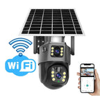 Solar-Überwachungskamera mit Dual-Objektiv und 4K-Auflösung