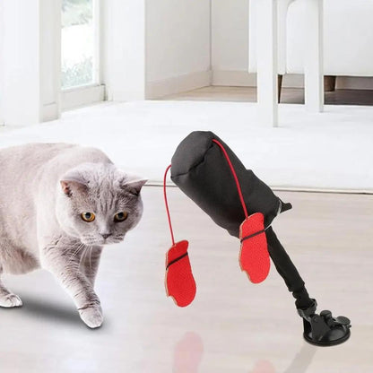 Katzenspielzeug mit Feder & Saugnapf – Fördert Jagdinstinkt & Bewegung