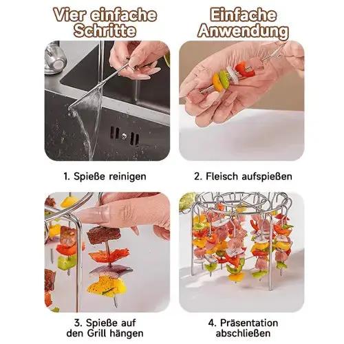 Kebab-Grill für Heißluftfritteusen – Gleichmäßiges Garen & BBQ-Genuss