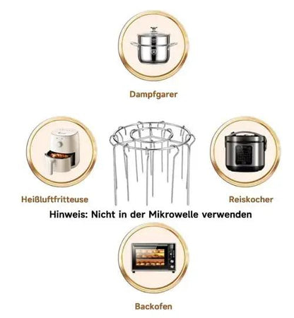 Kebab-Grill für Heißluftfritteusen – Gleichmäßiges Garen & BBQ-Genuss