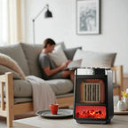 Keramik-Elektroheizer mit Flammeneffekt und Display