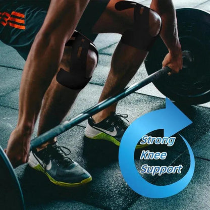 Kniebandage Tape – Vorgefertigtes Kinesiologie-Tape für aktive Gelenke