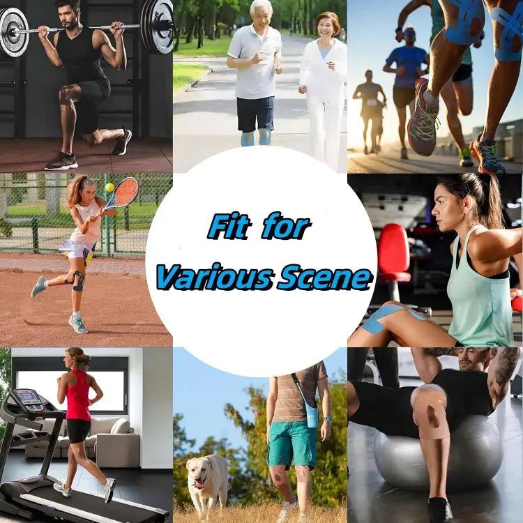 Kniebandage Tape – Vorgefertigtes Kinesiologie-Tape für aktive Gelenke