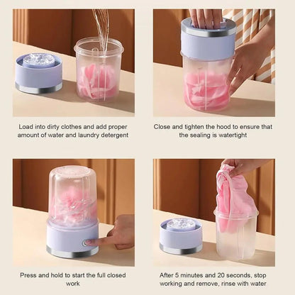 Kompakte tragbare Waschmaschine — schonende Pflege für empfindliche Textilien