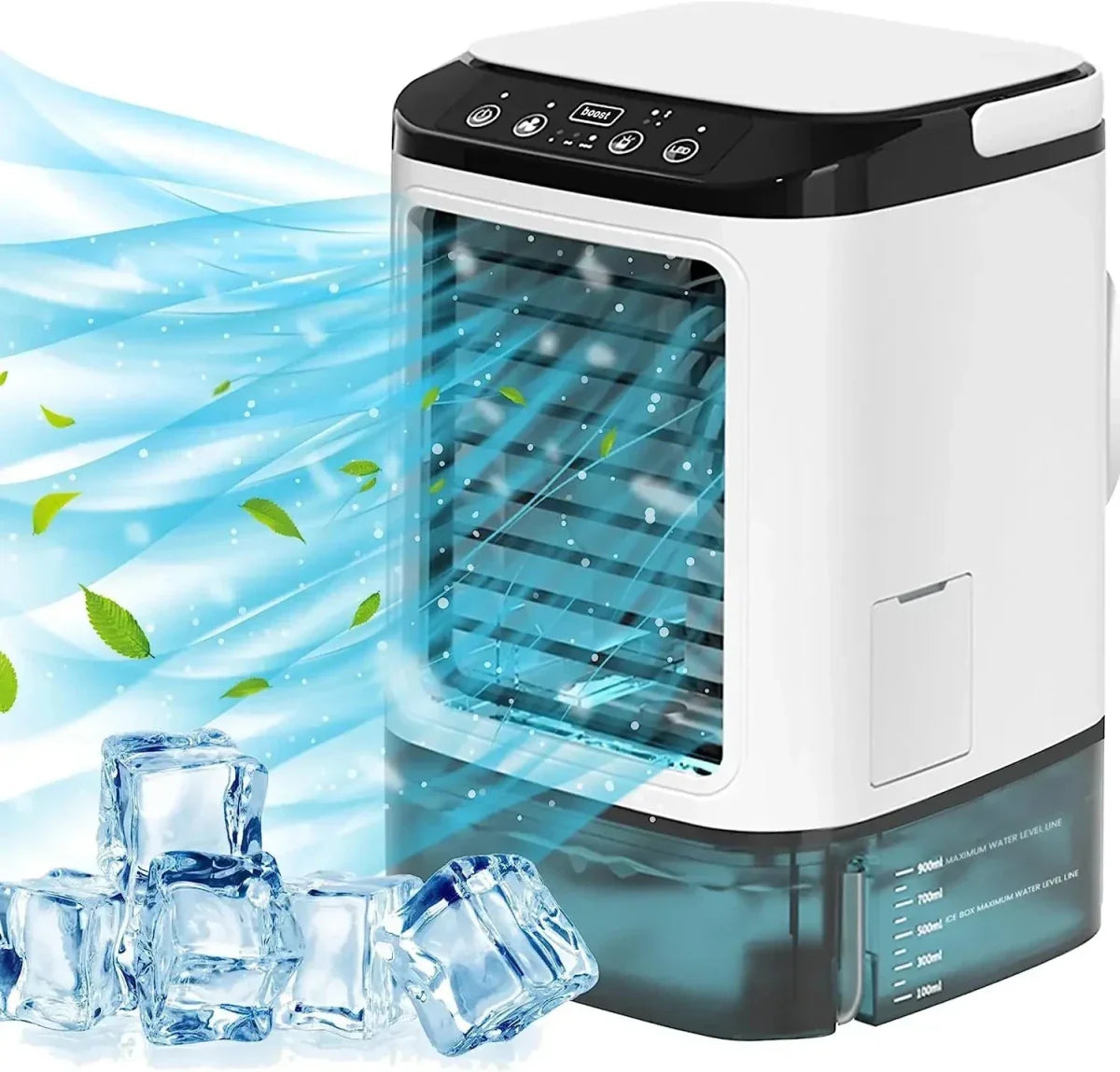 Luftkühler mit Wassertank, LED-Licht und 6 Stufen