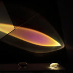 Kristall-Tischleuchte mit LED-Lichtbogen