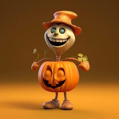 Kürbis Garten-Deko Figur — Herbstliches Highlight für Haus & Garten