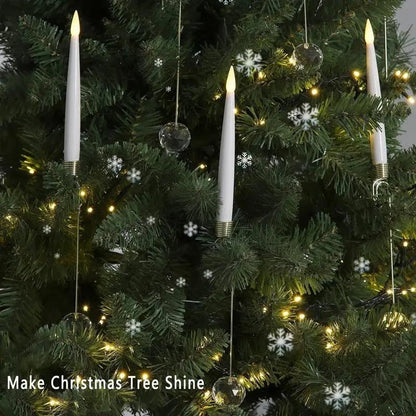 LED-Christbaumkerzen mit Kristallkugel – Realistischer Flammeneffekt