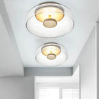 LED-Deckenleuchte aus Glas und Metall