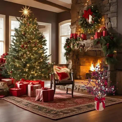 LED-Leuchtbaum mit roten Kardinälen – Stimmungsvolle Weihnachtsdeko