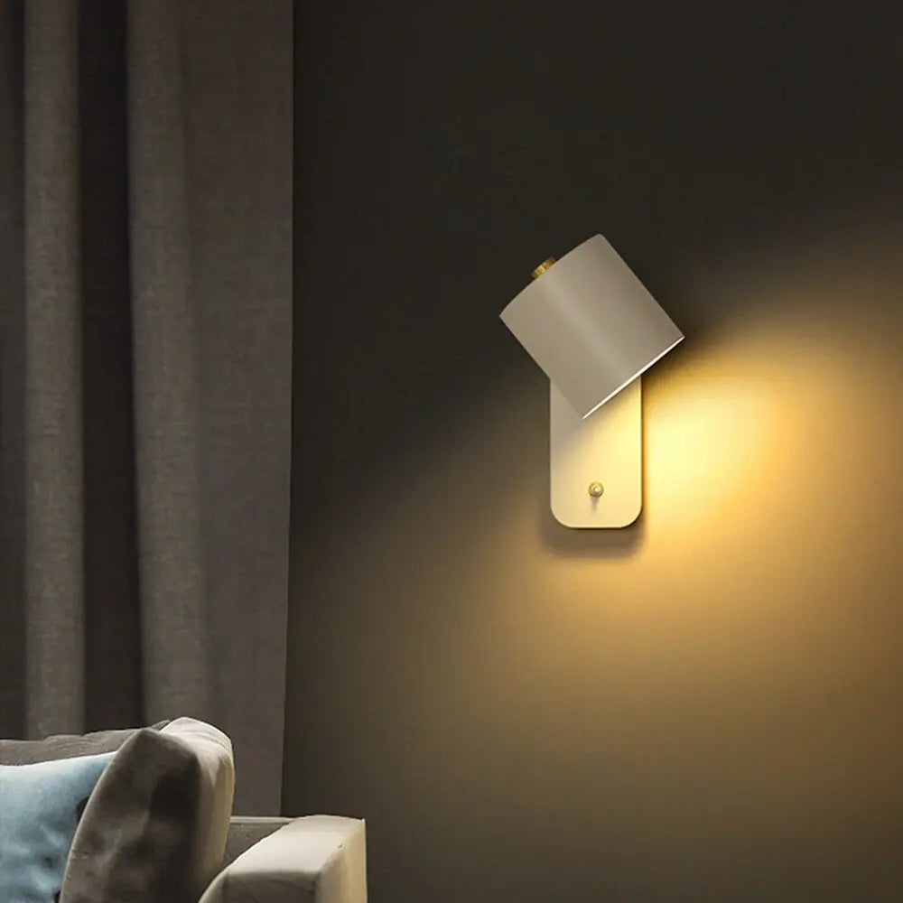 LED-Wandleuchte mit integriertem Schalter