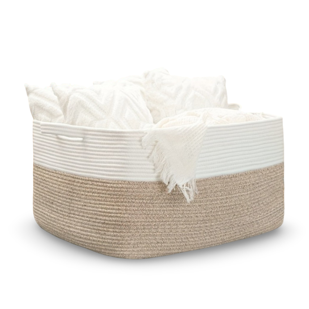 Textil-Aufbewahrungskorb aus Baumwollseil – 45 Liter