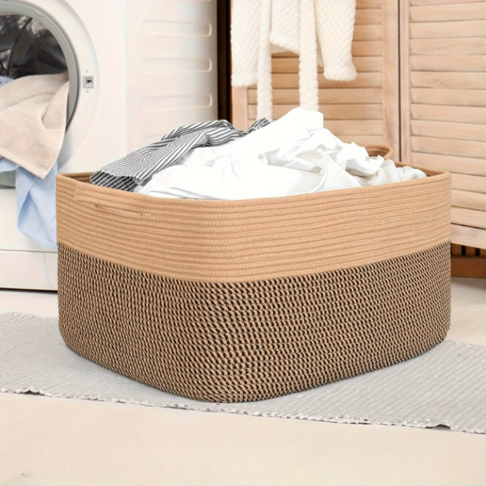 Textil-Aufbewahrungskorb aus Baumwollseil – 45 Liter