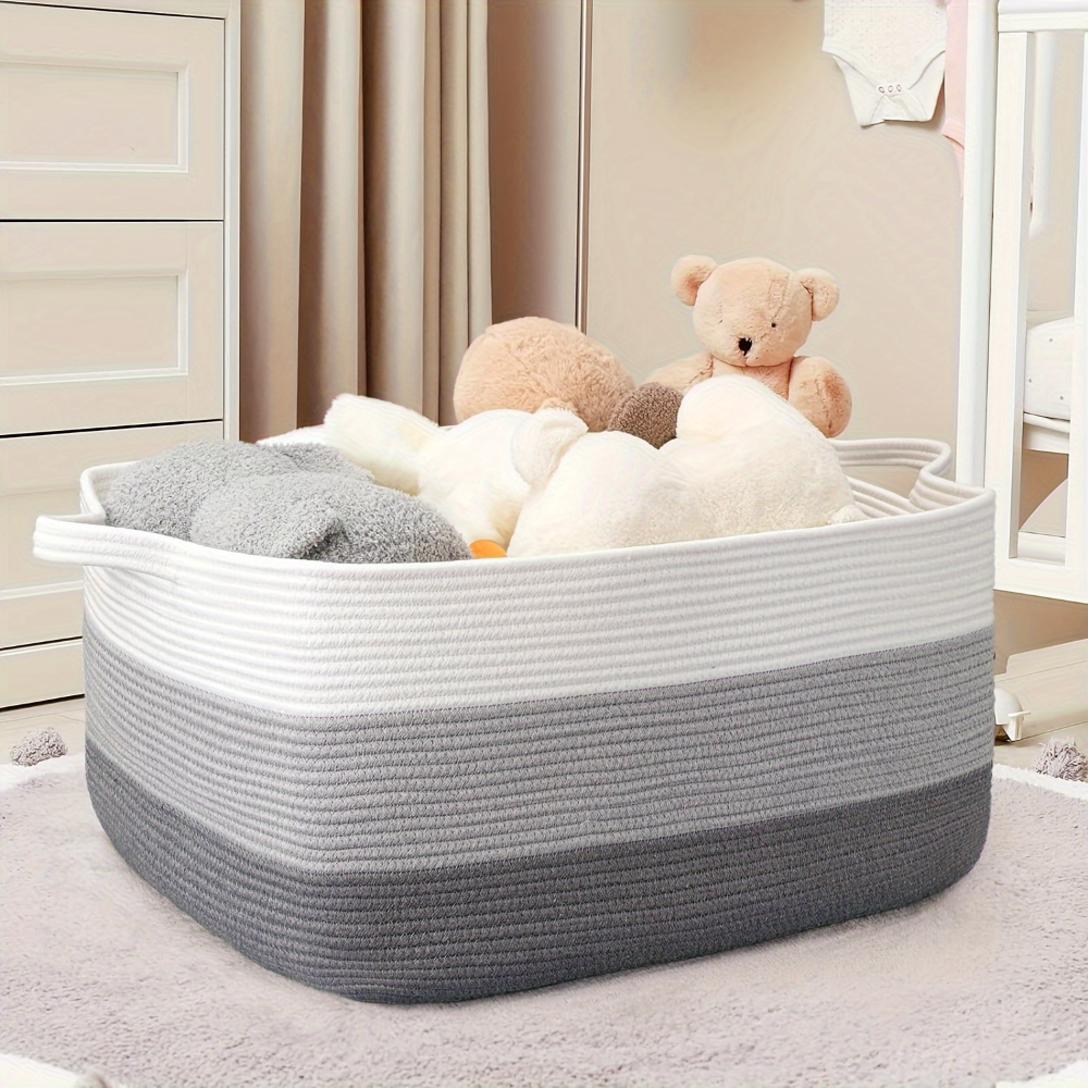 Textil-Aufbewahrungskorb aus Baumwollseil – 45 Liter
