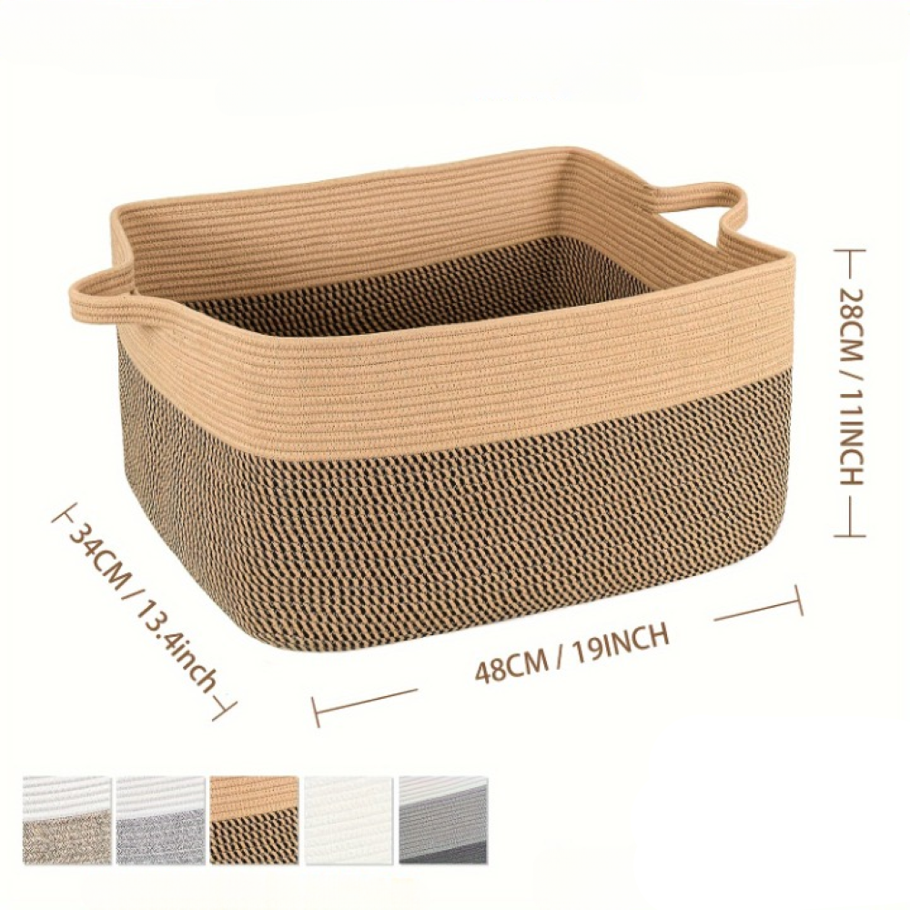 Textil-Aufbewahrungskorb aus Baumwollseil – 45 Liter