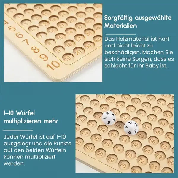 Lernspiel Multiplikation Holz