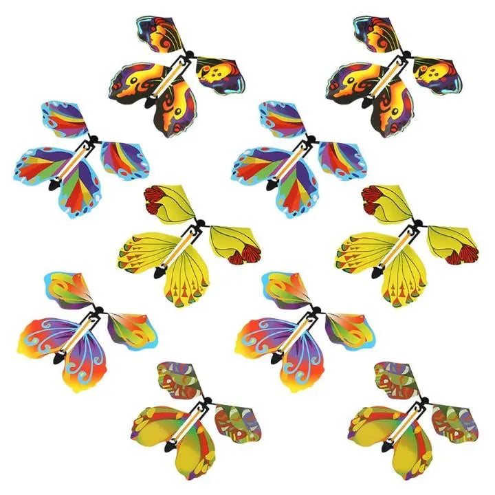 Fliegende Schmetterlinge Papiermit Aufziehmechanik