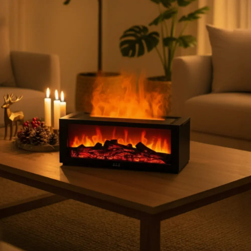 Elektrokamin mit Wasserdampf-Flammeneffekt