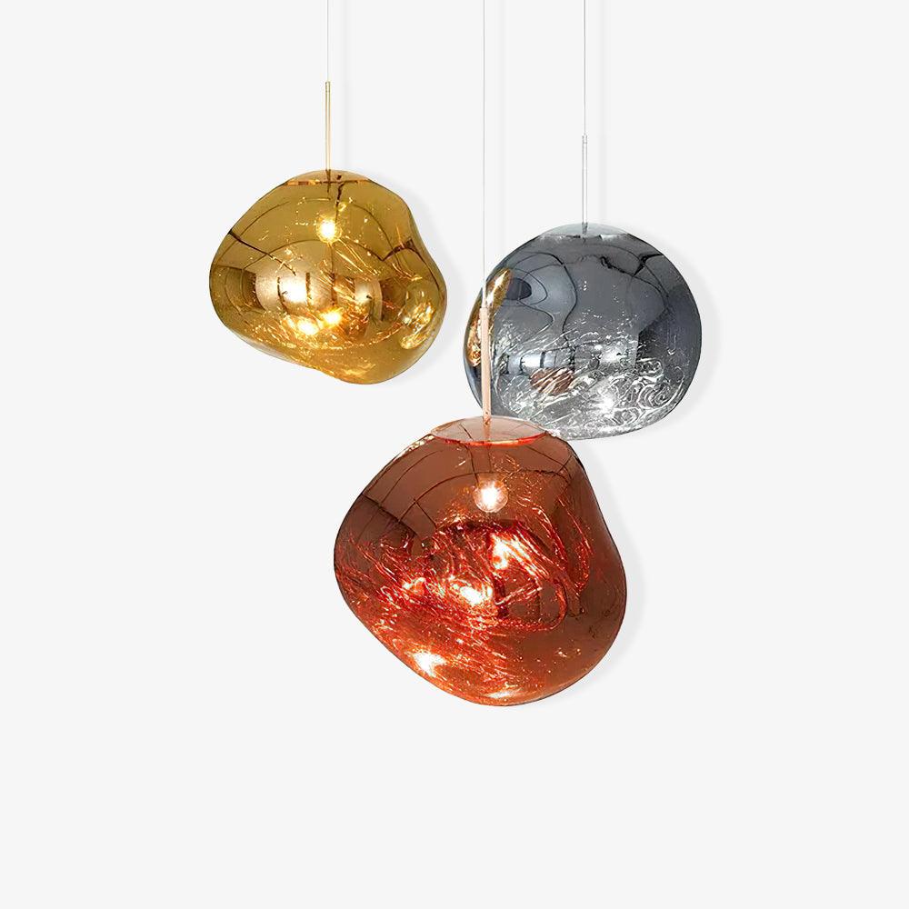 Pendelleuchte mit Lava-Glasschirm