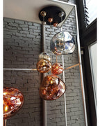 Pendelleuchte mit Lava-Glasschirm