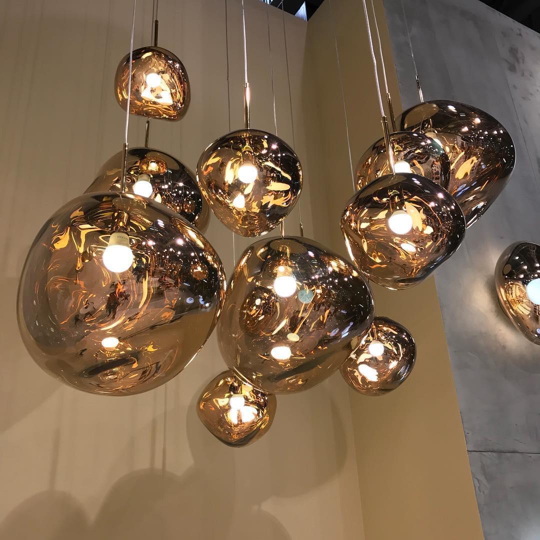 Pendelleuchte mit Lava-Glasschirm