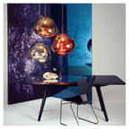 Pendelleuchte mit Lava-Glasschirm
