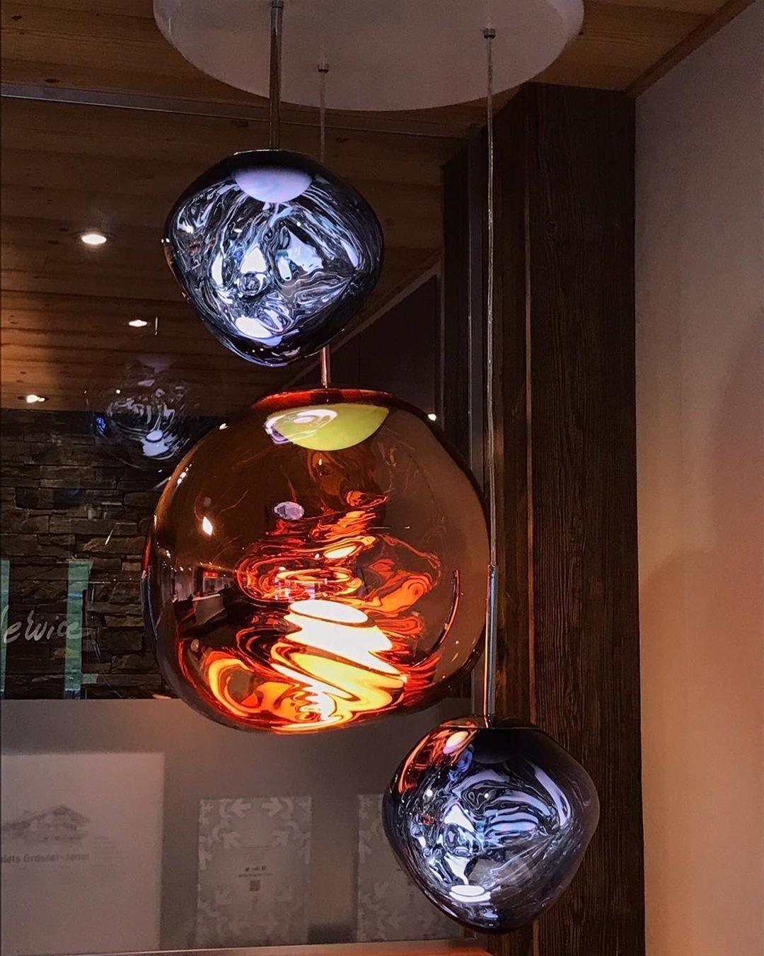 Pendelleuchte mit Lava-Glasschirm