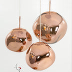 Pendelleuchte mit Lava-Glasschirm