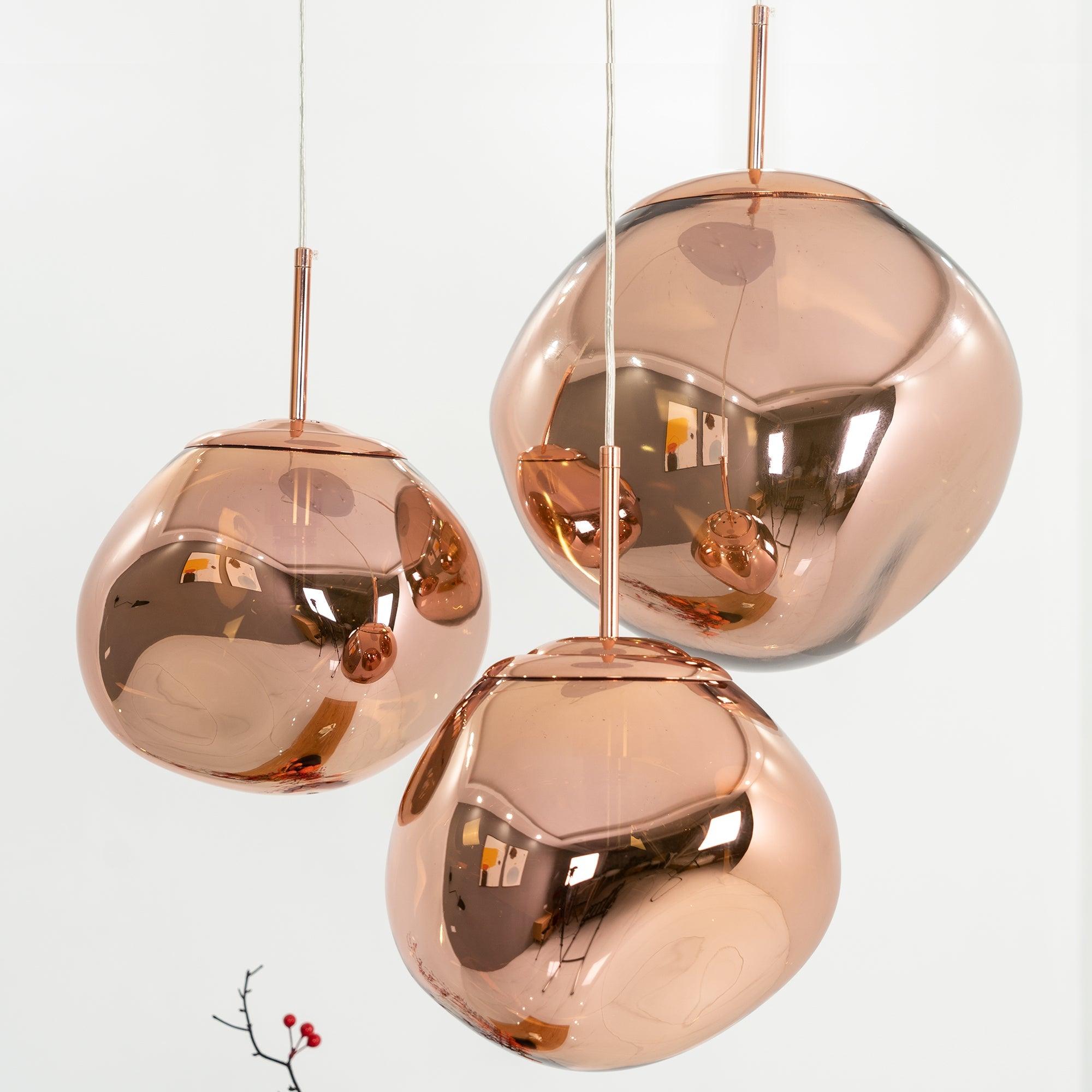 Pendelleuchte mit Lava-Glasschirm