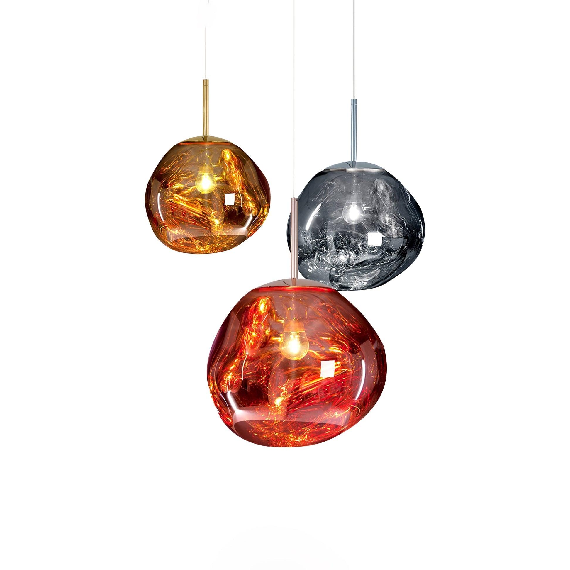 Pendelleuchte mit Lava-Glasschirm