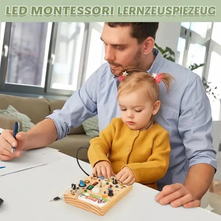 Montessori Holz Aktivitätsbrett – 24 Lernspiele für Kinder