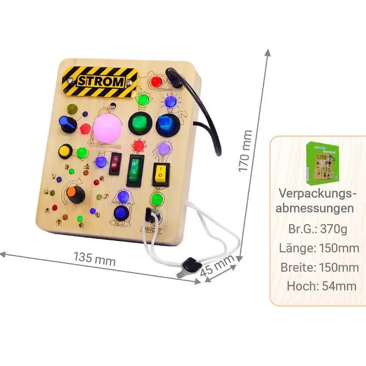 Montessori Holz Aktivitätsbrett – 24 Lernspiele für Kinder