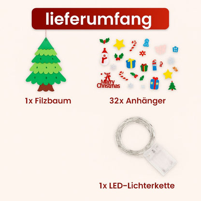 Montessori Weihnachtsbaum mit LED – Sicher & Lernspaß