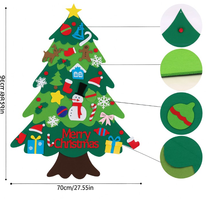 Montessori Weihnachtsbaum mit LED – Sicher & Lernspaß