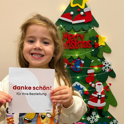 Montessori Weihnachtsbaum mit LED – Sicher & Lernspaß