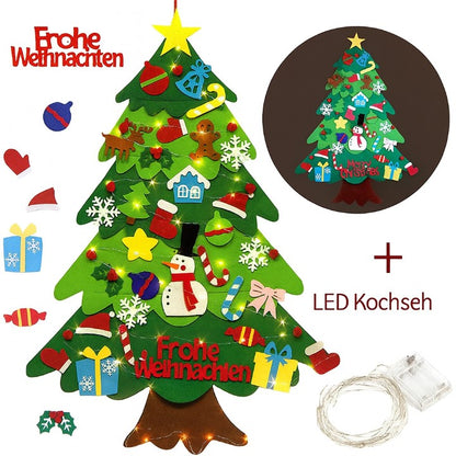 Montessori Weihnachtsbaum mit LED – Sicher & Lernspaß