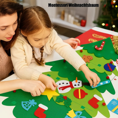 Montessori Weihnachtsbaum mit LED – Sicher & Lernspaß