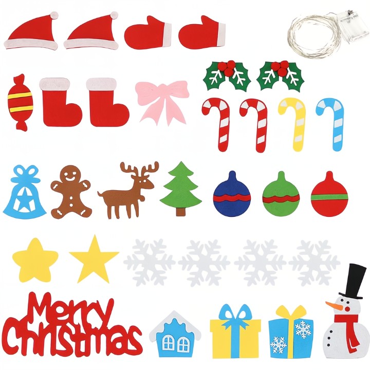 Montessori Weihnachtsbaum mit LED – Sicher & Lernspaß