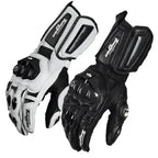 Motorradhandschuhe aus Leder mit Carbonfaser-Protektoren