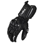 Motorradhandschuhe aus Leder mit Carbonfaser-Protektoren