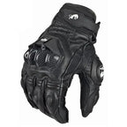 Motorradhandschuhe aus Leder mit Carbonfaser-Protektoren