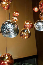 Pendelleuchte mit Lava-Glasschirm