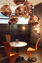 Pendelleuchte mit Lava-Glasschirm