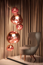 Pendelleuchte mit Lava-Glasschirm
