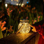 Solar-Gartenleuchte mit Crackle-Glas