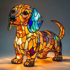 Tier-Nachtlampe im Buntglas-Design mit USB-Anschluss