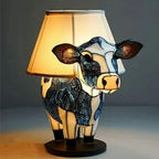 Tier-Nachtlampe im Buntglas-Design mit USB-Anschluss