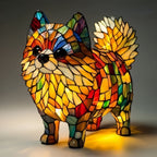 Tier-Nachtlampe im Buntglas-Design mit USB-Anschluss
