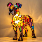 Tier-Nachtlampe im Buntglas-Design mit USB-Anschluss