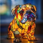 Tier-Nachtlampe im Buntglas-Design mit USB-Anschluss